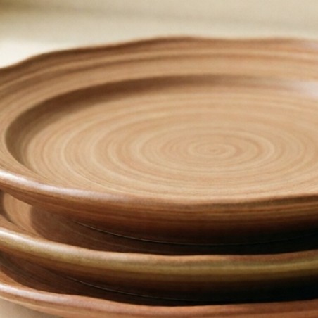 Assiettes Terre, lot de 4 — gros plan sur la matière